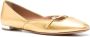 Aquazzura crystal-buckle leather ballerina shoes Gold - Thumbnail 2