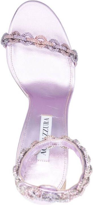 Aquazzura crystal-embellished 110mm sandals Purple
