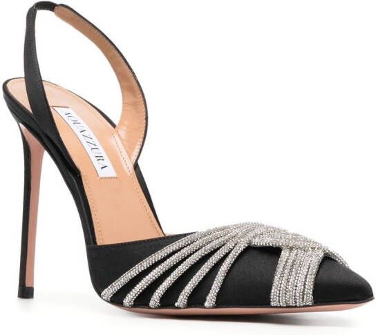 Aquazzura crystal-embellished 115mm heeled pumps Black