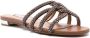 Aquazzura crystal-embellished flat sandals Brown - Thumbnail 2