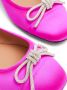 Aquazzura crystal-embellished round-toe ballerina shoes Pink - Thumbnail 4