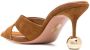 Aquazzura Yes Darling 90mm leather mules Brown - Thumbnail 3