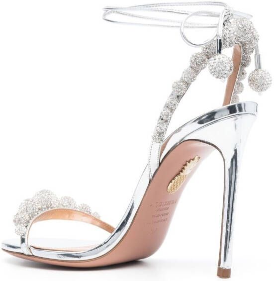 Aquazzura Disco Dancer 105mm sandals Grey