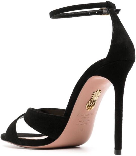 Aquazzura Divine 105mm suede sandals Black