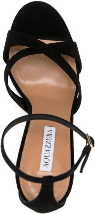 Aquazzura Divine 105mm suede sandals Black