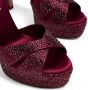 Aquazzura Divine Plateau 130mm crystal-embellished sandals Red - Thumbnail 4