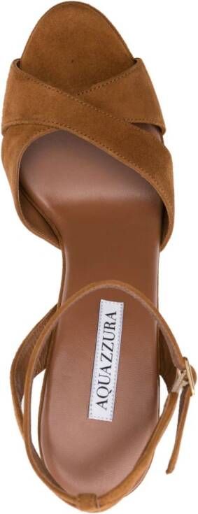Aquazzura Divine Plateau 150mm platform sandals Brown