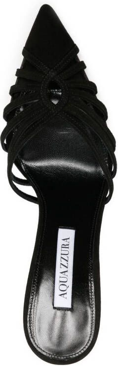 Aquazzura Flow 90mm leather mules Black