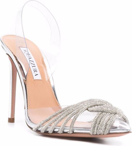 Aquazzura Gatsby 105mm sandals Silver