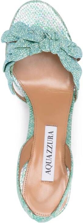 Aquazzura Glactic Flower 75mm leather sandal Blue