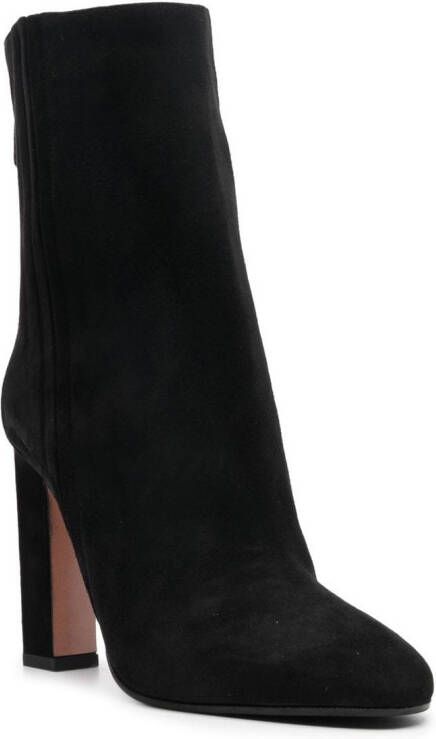 Aquazzura Joplin suede ankle boots 105mm Black