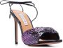 Aquazzura lace-up 110 mesh sandals Purple - Thumbnail 2