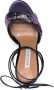 Aquazzura lace-up 110 mesh sandals Purple - Thumbnail 4