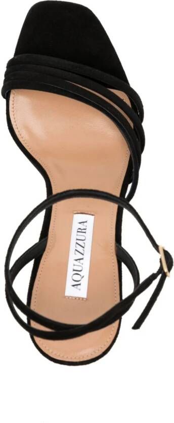 Aquazzura Latour 75mm suede sandals Black