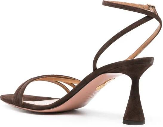 Aquazzura Latour 75mm suede sandals Brown
