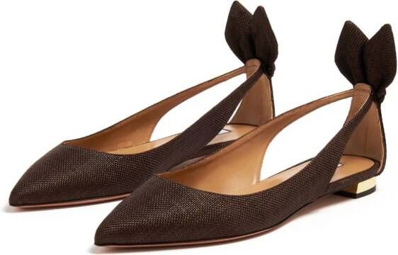 Aquazzura leather ballerina shoes Brown