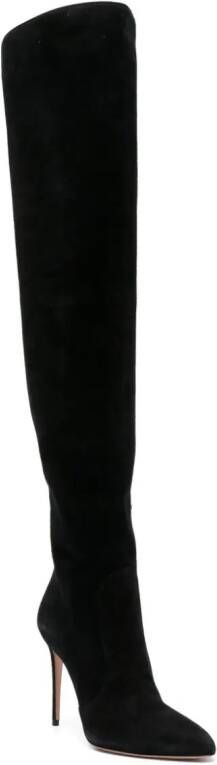 Aquazzura Liaison 105mm thigh-high boots Black