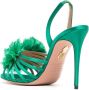 Aquazzura Love Carnation 105mm embellished satin sandals Green - Thumbnail 3