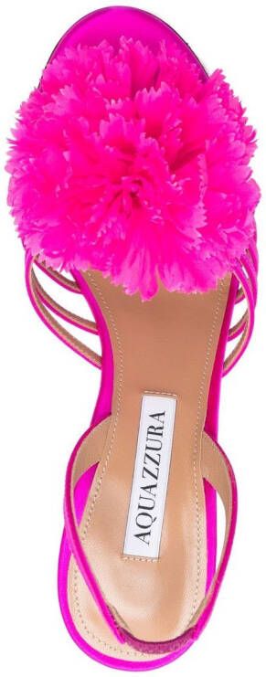 Aquazzura Love Carnation 105mm suede sandals Pink