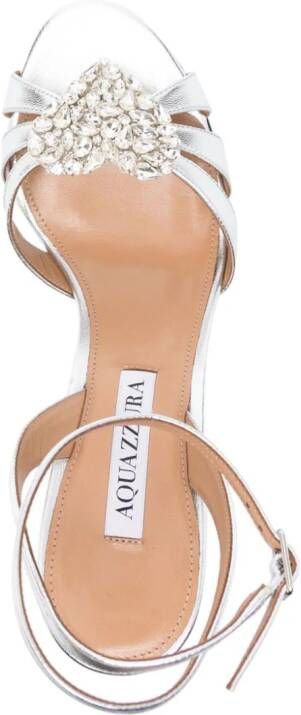 Aquazzura Love Me 85mm sandals Silver