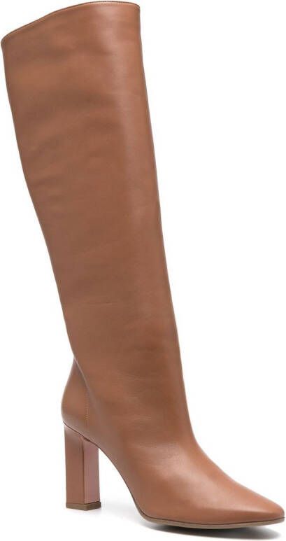 Aquazzura Manzoni 85mm knee-high boots Brown