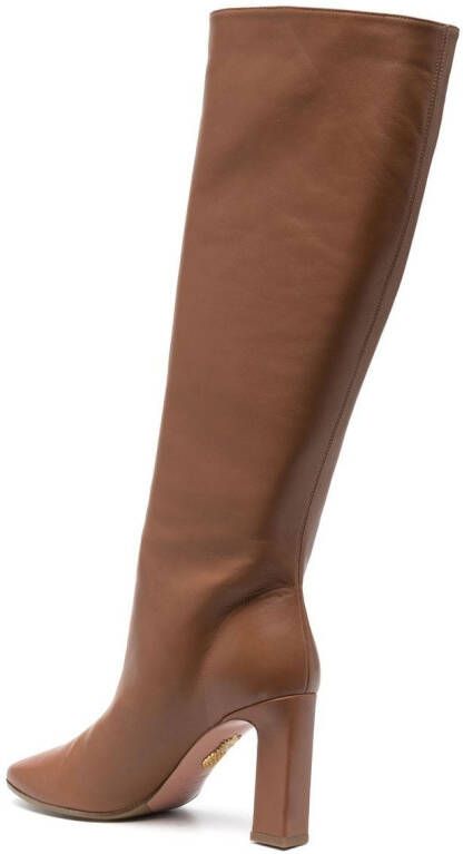 Aquazzura Manzoni 85mm knee-high boots Brown