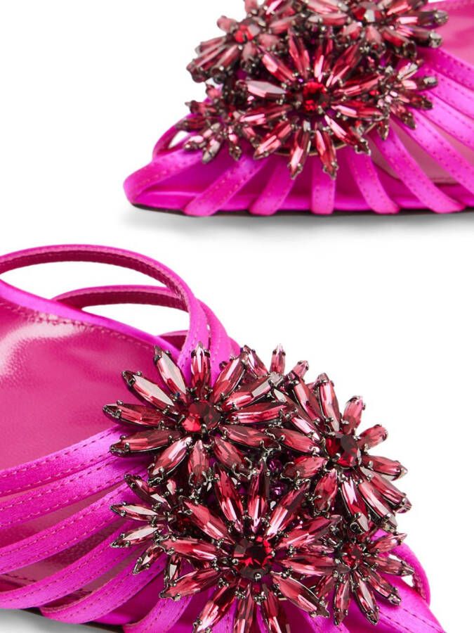 Aquazzura Margarita 105mm crystal-embellished pumps Pink