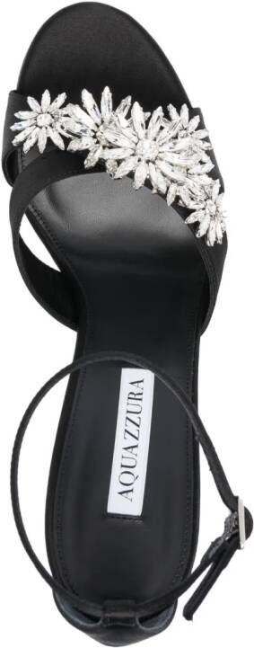 Aquazzura Margarita 110mm crystal-embellished sandals Black