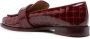 Aquazzura Martin crocodile-embossed leather loafers Red - Thumbnail 3