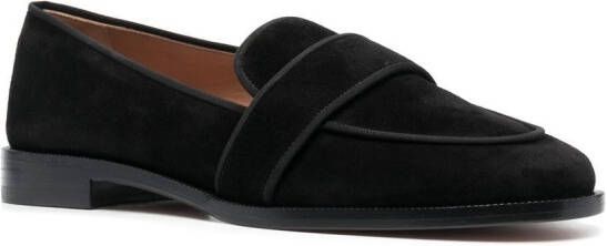 Aquazzura Martin suede loafers Black