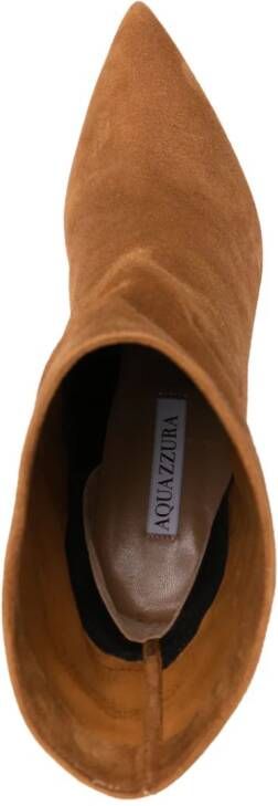 Aquazzura Matignon 75mm suede boots Brown