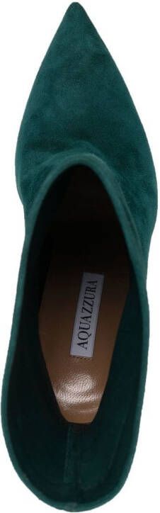 Aquazzura Matignon pointed-toe ankle boots Green