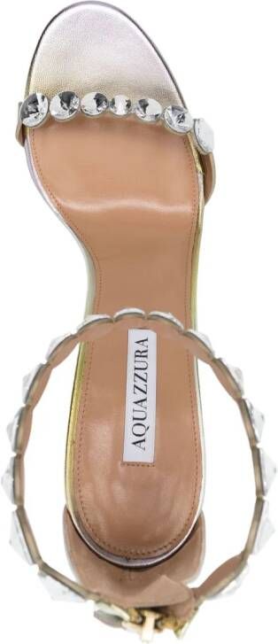 Aquazzura Maxi-Tequila 105mm leather sandals Yellow