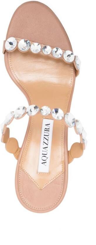 Aquazzura Maxi Tequila 50mm crystal-embellished sandals Pink