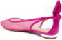Aquazzura mesh-panelling suede ballerina shoes Pink - Thumbnail 3