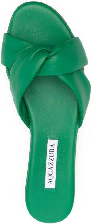 Aquazzura Oli 25mm leather sandals Green