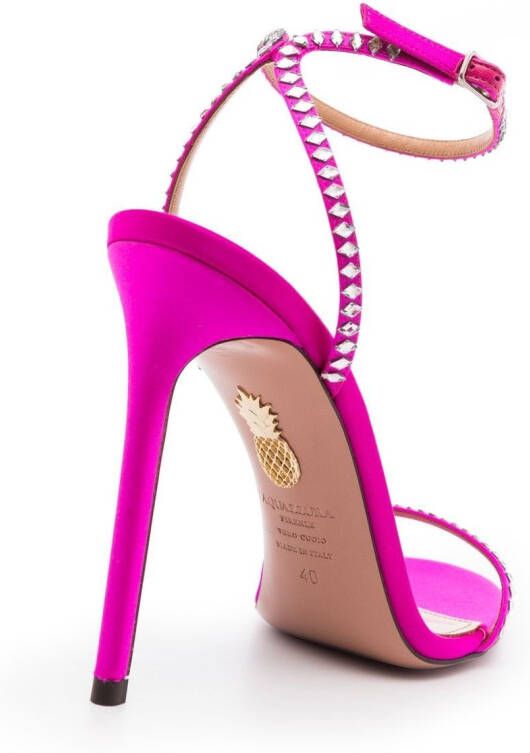 Aquazzura Olie 105mm crystal-embellished sandals Pink