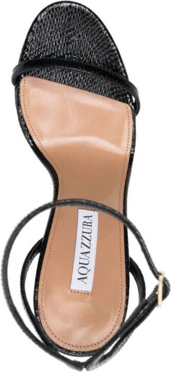 Aquazzura Olie 110mm leather sandals Black