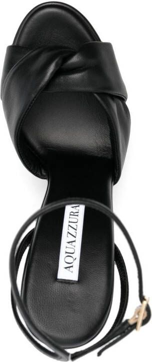 Aquazzura Olie leather platform sandals Black