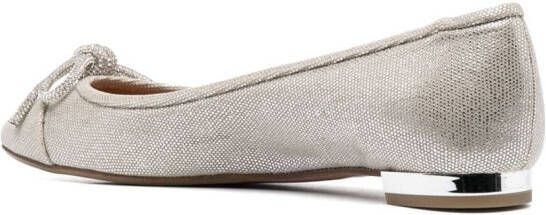 Aquazzura Parisina bow-detail ballerina shoes Grey