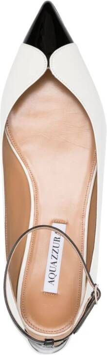 Aquazzura Pinot leather ballerina shoes White