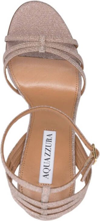 Aquazzura Ruia 105mm glitter sandals Pink