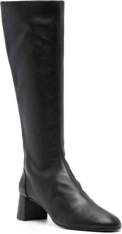 Aquazzura Saint Honore 50 leather knee-high boots Black