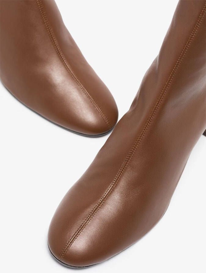 Aquazzura Saint Honore 50mm ankle boots Brown