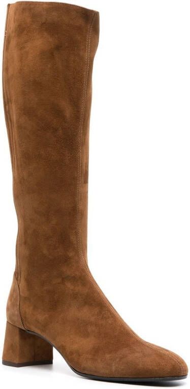 Aquazzura Saint Honore' 50mm suede boots Brown