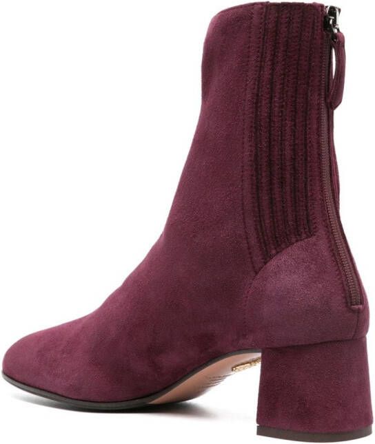 Aquazzura Saint Honore 50mm suede boots Purple