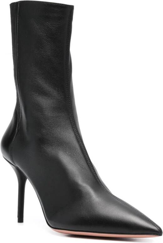 Aquazzura Saint Honore 85 leather boots Black