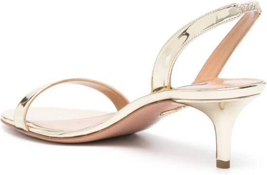 Aquazzura So Nude 60mm leather sandals Gold