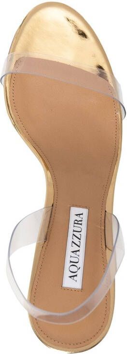Aquazzura So Nude 85mm transparent sandals Gold