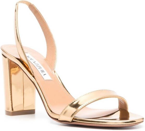 Aquazzura So Nude block-heel sandals Gold
